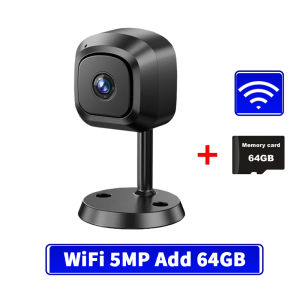 OVERSCAM 5MP Mini WiFi CCTV Camera Magnetic Mount 360 Wide Angle Portable Wireless No Wiring Needed 2 Way Audio Night Vision Indoor Outdoor Home Security Easy Installation Pet Monitor Baby