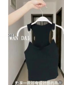 Áo Ba Lỗ Không Tay American Thai Sweet Spicy Chain Vest Dành Cho Nữ Mùa Hè Thiết Kế Che Mông Phụ Trợ Ngực Dây Đeo Vai Không Tay Áo