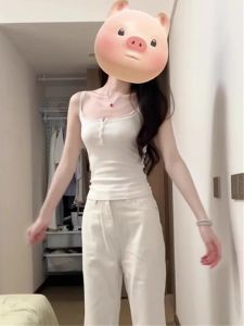 เสื้อกล้ามเกาะอกลูกไม้สีขาว Pure Desire BM Style สำหรับผู้หญิง ทรงเข้ารูป ใส่ด้านใน เสื้อชั้นในชายหาด พร้อมแผ่นเสริมหน้าอก