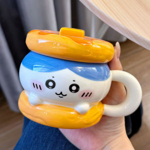 LUXIAOSHI | Cute Cartoon Aesthetic Lidded Mug