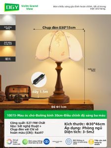 DGY | Đèn Không Gian Cao Cấp Phong Cách Japandi Cổ Điển Pháp Gỗ Bên Cạnh Giường