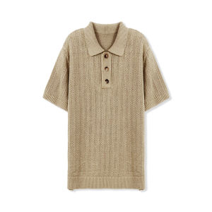 Henley Style Breathable Casual Mens Polo Shirt