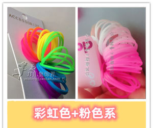 Rainbow Colored Elastic Hair Bands for Girls Baby Jelly like Eco Friendly Material Childrens Accessories Hair Ornaments