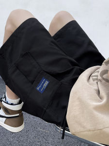 Japanese Style Ins Fashion Brand Workwear Shorts Mens Summer Loose Easiest for Match High Street Teenagers Big Pocket Wide-Leg Half Pants