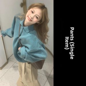 PEIZIXUAN | High Quality Blue Sweater Set