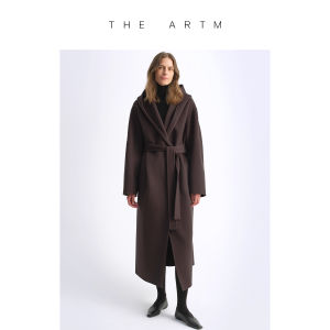 Hooded Cape-style Wool Cashmere Double-face Short Coat White