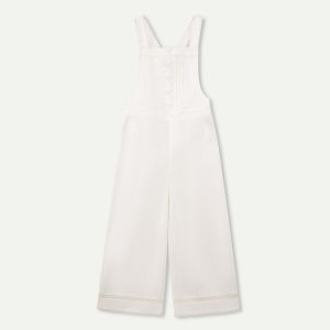 Embroidery Pleated Dungarees Leisure