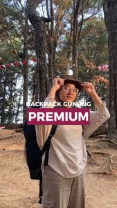 Tas Gunung Laross Hitam Pria Wanita Kapasitas 40 Liter Bahan Tebal Cocok Untuk Camping Piknik Mudik