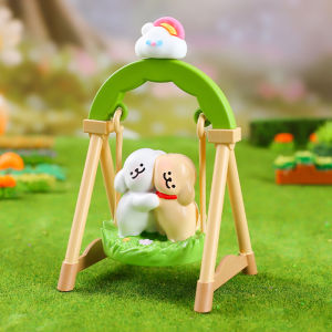 Cute Pet Toy Dog on Swing Quality New Product Cartoon Creative Blind Box Desktop Fun Ornaments Collectible Resin Office Decorations