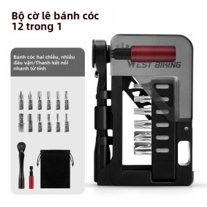 West Biking | Bộ Dụng Cụ Sửa Xe Đạp Đa Năng WEST BIKING 12 Trong 1 Cờ Lê Ratchet Hợp Kim Nhôm Mở Kiểu Lật Với Nhiều Đầu Vặn Dành Cho Thiết Bị Đạp Xe