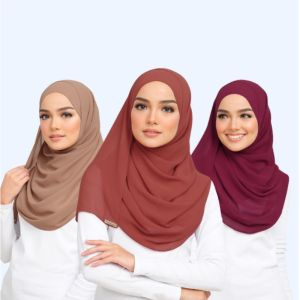 🇲🇾READY STOCK KL MALAYSIA Wanita Perempuan Laven Heavy Chiffon Tudung Lembut Shawls Scarves Women Muslim Fashion Hijabs Turbans