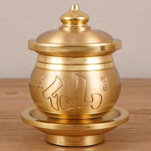 Buddha Front Water Cup Pure Copper Buddhist Offering Tribute Cup Temple Ornaments Household Bodhisattva Water Filter Jug Holy Grail Buddha Supplies