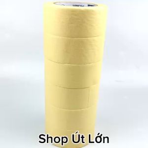 Băng keo giấy rộng 4.7cm dài 50 mét màu vàng 1 cây 6 cuộn giá tại xưởng