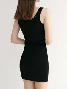 Pure Cotton Backless Vest Dress Womens Autumn Mid-Length Slip Dress Large Size Inner Wear Base Layer Winter Outerwear