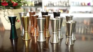 【SG】Double Jigger Measure Stainless Steel Liquor Wine Cocktail Jiggers Measuring Wine Tools 30/45/60 With Scale Jigger