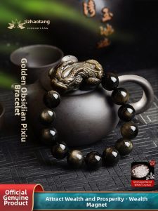 JIZHAOTANG | Vòng Tay Thạch Anh Đen Phong Thủy May Mắn