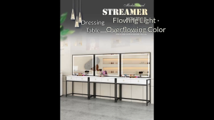 Light luxury dressing table multifunctional makeup table photo studio makeup table LED dressing table