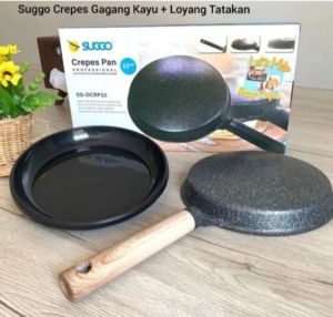 Suggo Crepes Maker 22cm Wajan Kwalik Crepes Teflon Cetakan Kulit Lumpia Leker Anti Lengket