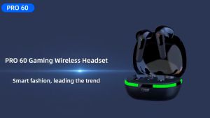 Pro 60 TWS Bluetooth Earbuds Wireless Earphone 9D Stereo Headset waterproof MIC Microphone Earphones Game Sports In Ear Noise Reduction Light