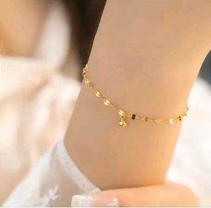 Gelang Tangan Pecah Kopi Mini Titanium Gold Terbaru
