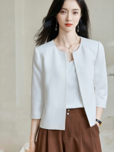 Misoshine | Elegant Petite Short Blazer White