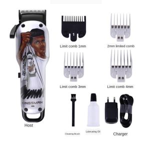 Tông Đơ Cắt Tóc Barber KingMan Chuyên Fade Lưỡi Cắt Bén Pin Trâu.