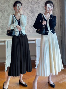 Elegant A-line Pleated Skirt