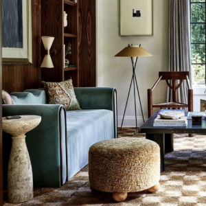 Retro Nostalgic Sofa Stool French Simple White Lamb Velvet Fabric Art Style for Adult in Bedroom Living Room Entry Way