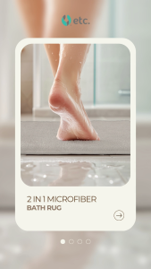 ETC 2 in 1 Microfiber Bath Rug Set (BR102)