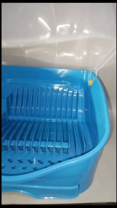 Mini Shell Dish Rack Organizer with cover/Small Plastic DIsh Rack Organizer/Kitchen Plastic Organzer/Lagayan ng Plato
