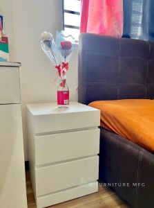 OFMFG MODERN SIDE TABLE WITH SECRET DRAWER | BED SIDE TABLE OR  NIGHT STAND WITH 3 DRAWERS