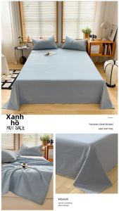 Grace | Bộ Drap Giường và Vỏ Gối Cotton Đã Được Rửa Bằng Nước
