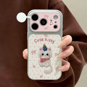 TAOYUNXI | Cute Kitty Faux Leather Phone Case For iPhone 17 Pro Max 17 16 15 13 12 Pro Max 14 12 11 TPU Back Shockproof Bumper Fundas Cover