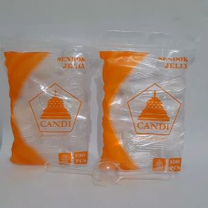 1 PAK 100 pcs SENDOK ICE CREAM JELLY SENDOK SCOOP SPOON CANDI BENING KECIL ECER