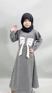 GAMIS ANAK BUFFY PITA KOTAK MUSLIMAH DRESS MAXI PEREMPUAN GL FASHIION