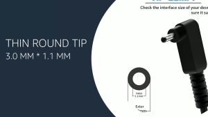 อะแดปเตอร์โน๊ตบุ๊ค Acer 19V3.42A(65W) หัวขนาด มีหัว2ขนาด 3.0x1.1mm 5.5*1.7mm พร้อมสายไฟAC Laptop Power Notebook Adapter