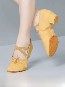 Giày Khiêu Vũ Đế Mềm Mũi Tròn Đế Cao 35cm Cho Nữ Giày Khiêu Vũ Cổ Điển Giày Khiêu Vũ Thể Dục Giày Khiêu Vũ Thể Thao