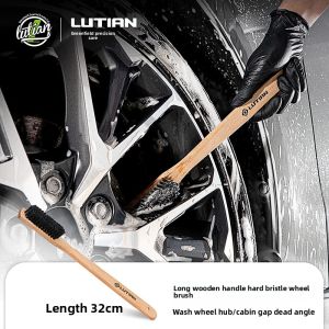 LUTIAN | Car Wheel Cleaning Brush with Long Hard Bristles