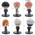 6 pieces/set of Jui Pattaya Kaisen anime Gojo Satoru doll shaped plush toy with movable limbs Yuji Itadori Fushiguro Toys. 