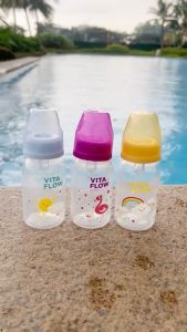 VITAFLOW Botol Susu Dot PP 140ml BPA Free Botol ASI Satuan Baby Nursing Bottle Vita Flow