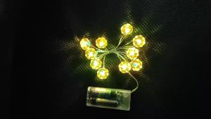 1pc 10LED Pumpkin Copper Wire String Light Fall Garland Decor Fairy Lights Battery Powered Suitable for Halloween Indoor Decor