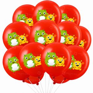 12/60pcs Monster Balloons Latex Balloons Birthday Party Supplies Singer Theme round DIY Decoration Room Decor Party Favors