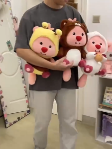 gấᴜ Bông Hải Ly Loopy Cosplay Cún gấᴜ Trúc Hải Li Đội Mũ Hoạt Hình Pororo Vải Mền Mịn Size To  K3T1