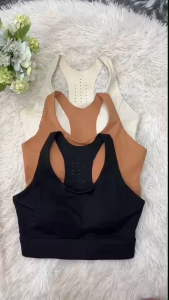 ✨รุ่นใหม่✨YOGA-651 Lycra Nylon SportBra เสื้อบราโยคะ สปอร์ตบราออกกำลังกาย เว้าหลังสายไร้ขอบ (JYJN035)