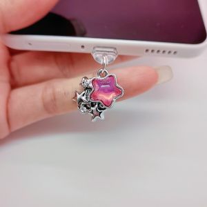 Mobile Phone Dust Plug Exquisite Star Pendant For IPhone Type-C For Samsung For IPad Interface Dustproof Pendant Gift Accessory