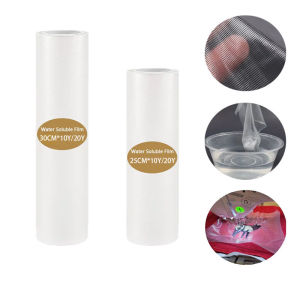 1Roll Washable Water-Soluble Embroidery Stabilizer Film Clear PVC Dissolvable Backing Material for Sewing and Craft Supplies
