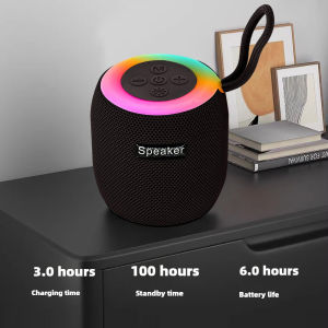 Outdoor portable wireless Bluetooth speaker subwoofer car and home with colorful lights atmospheric small mini speaker