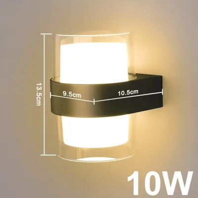Đèn LED Chống Nước Ngoài Trời Đèn Tường Ngoài Trời 10W AC85-265V Đèn Hiên Trong Nhà Để Trang Trí Phòng Đầu Giường Lối Đi Sân Vườn Chiếu Sáng Sân Vườn