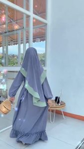 PADDLEKIDS MAXY GAMIS CRINCKLE SET JILBAB REMAJA CEWEK 8-16 TH BAJU MUSLIM LEBARAN SIMPLE ABG DZ-132