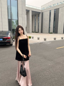 Lin Eighteen Long Silk Smooth Skin-Friendly Asymmetrical Draped Skirt Acetate Material Commute Style Pure Color Summer 2024